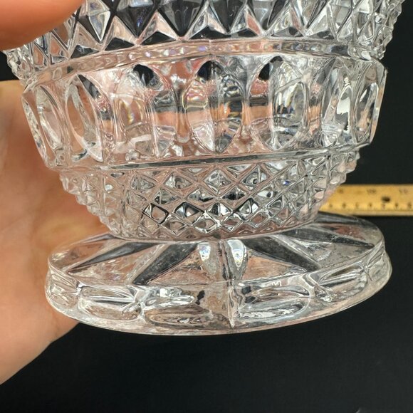 2 Vtg Candy Dishes Small Short Crystal Clear Lead Crystal Glass Made in Germany - Picture 8 of 10